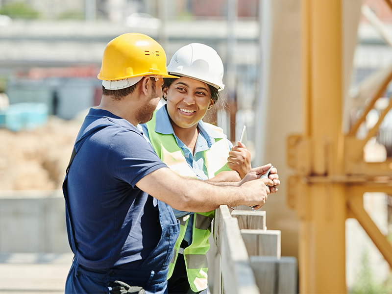 photo of developers in hard hats